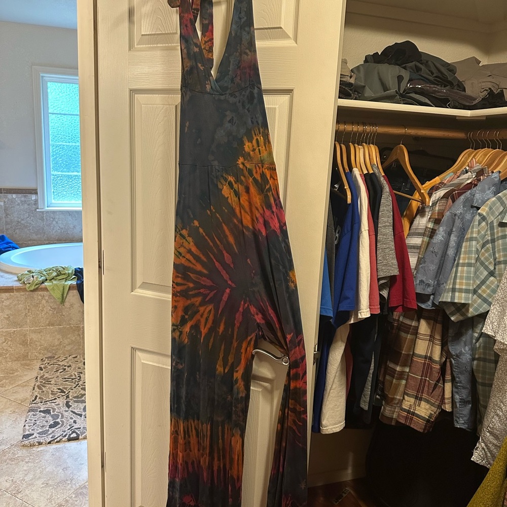 Tie-Dye halter top jumpsuit l/xl